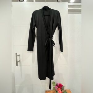 The Limited Black Long Sleeve Wrap Dress